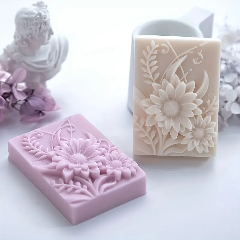 Soap Making Kit For Beginners - Forma Silikonowa do Mydła Kwadratowego Kwiatu